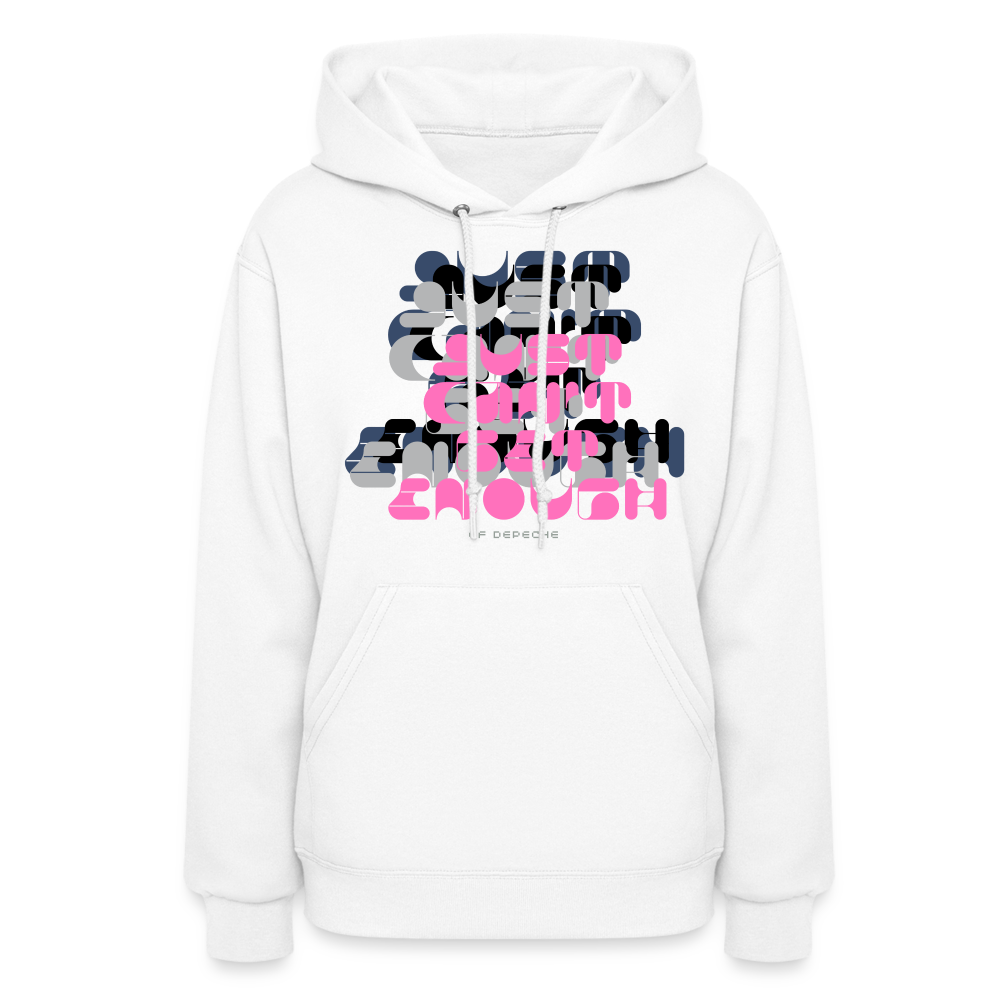 Just can't Get Enough DM 80s Pop Art Women's Hoodie - white