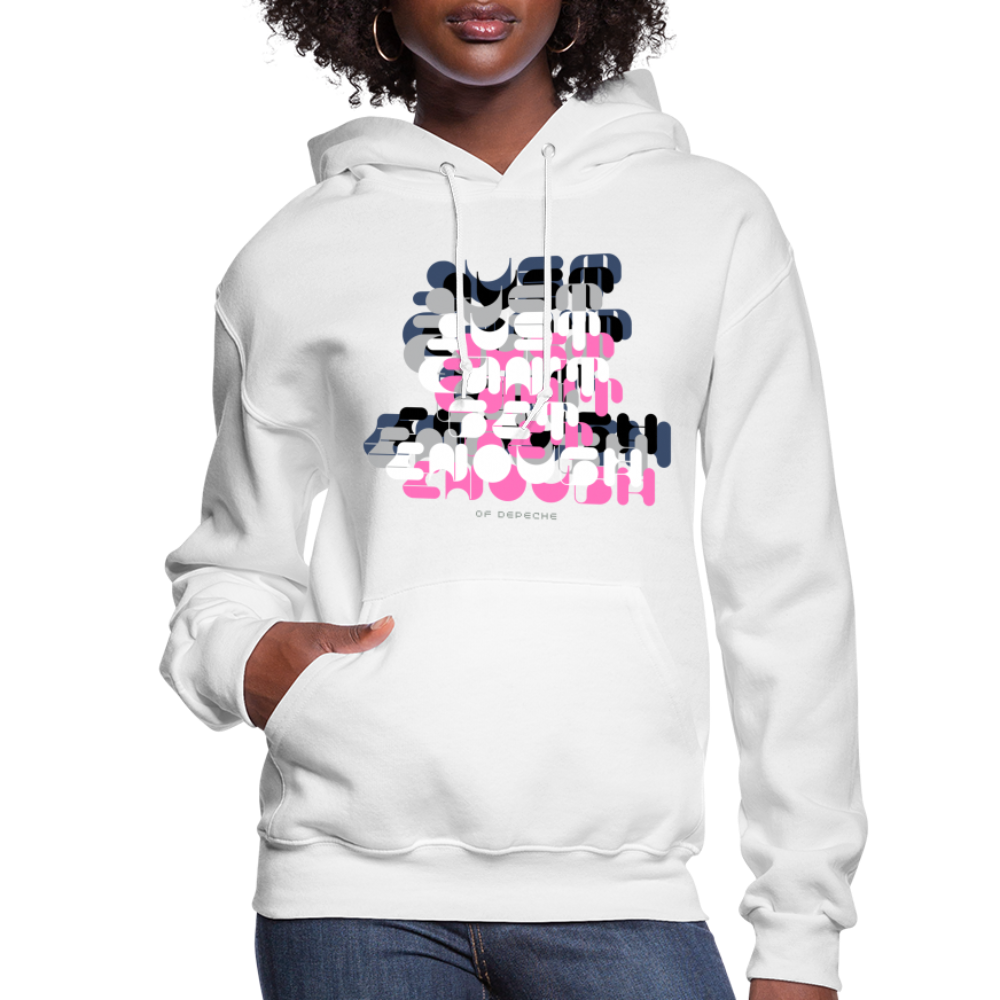 Just can't Get Enough DM 80s Pop Art Women's Hoodie - white