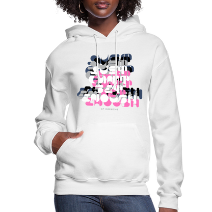 Just can't Get Enough DM 80s Pop Art Women's Hoodie - white