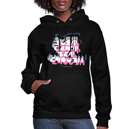 Just can't Get Enough DM 80s Pop Art Women's Hoodie - black