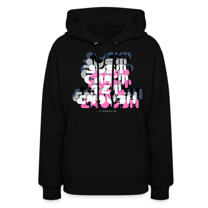 Just can't Get Enough DM 80s Pop Art Women's Hoodie - black