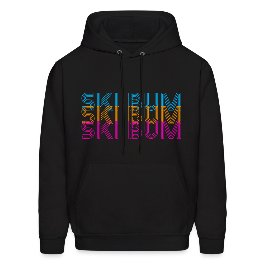 Ski Bum Neon Men's Hoodie - black