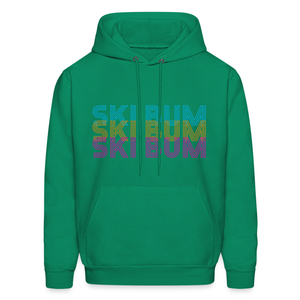 Ski Bum Neon Men's Hoodie - kelly green