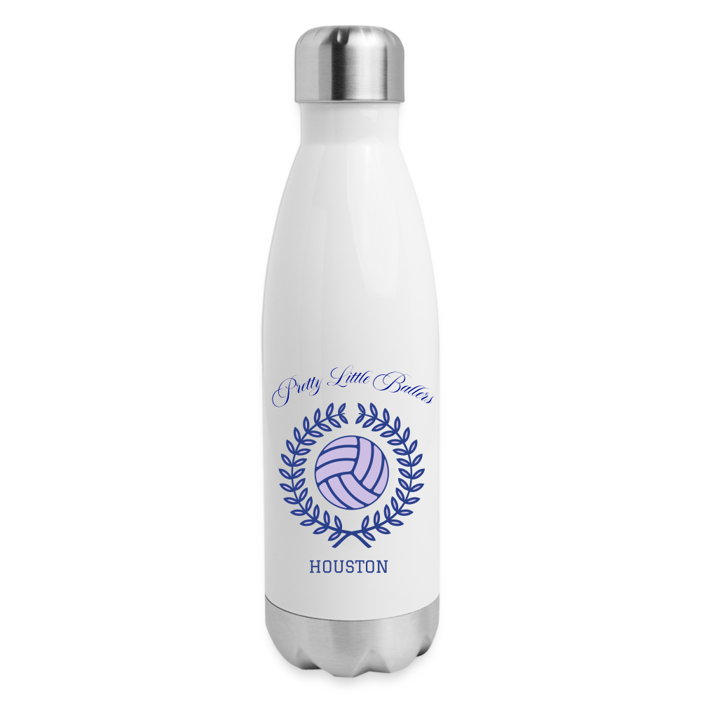 CUSTOM for Pretty Little Ballers Insulated Stainless Steel Water Bottle - white