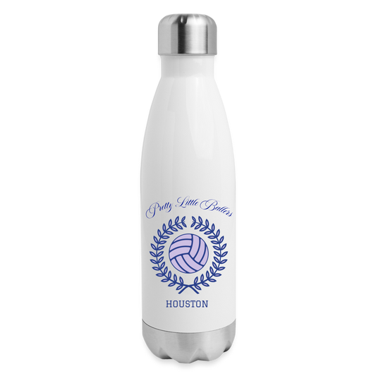 CUSTOM for Pretty Little Ballers Insulated Stainless Steel Water Bottle - white