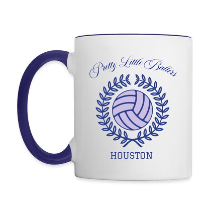 CUSTOM for Pretty Little Ballers Contrast Coffee Mug - white/cobalt blue