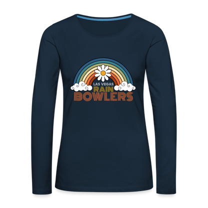 CUSTOM for Rainbowlers Club Women's Premium Long Sleeve T-Shirt - deep navy