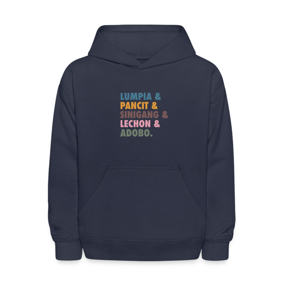 Lumpia & Pancit Kids' Hoodie - navy