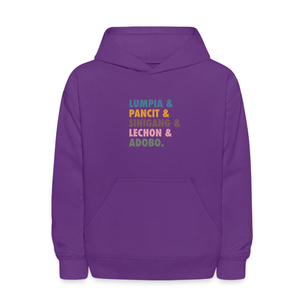 Lumpia & Pancit Kids' Hoodie - purple