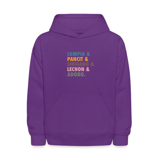 Lumpia & Pancit Kids' Hoodie - purple