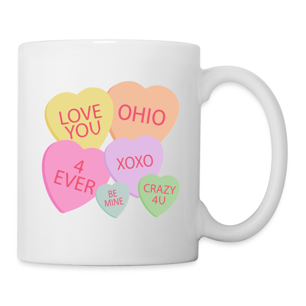 Candy Hearts Ohio Coffee/Tea Mug - white