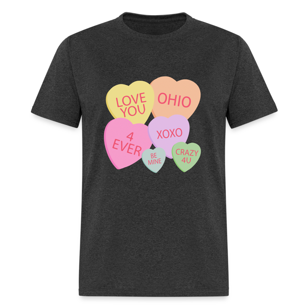 Candy Hearts Unisex Classic T-Shirt - heather black