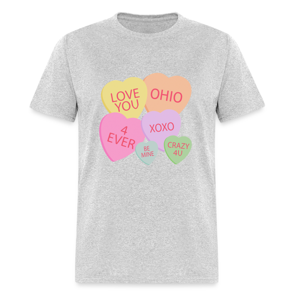 Candy Hearts Unisex Classic T-Shirt - heather gray