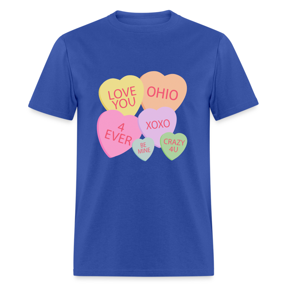 Candy Hearts Unisex Classic T-Shirt - royal blue