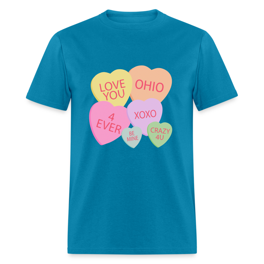 Candy Hearts Unisex Classic T-Shirt - turquoise