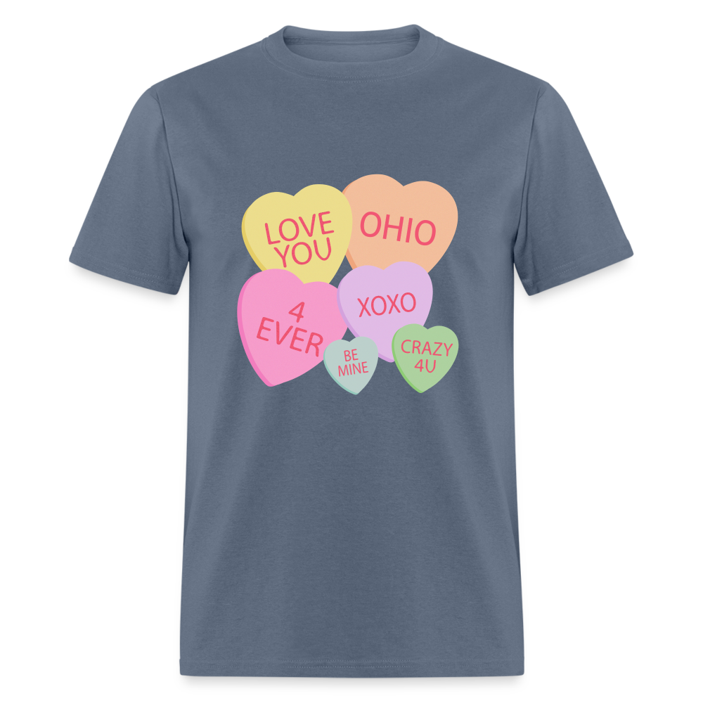 Candy Hearts Unisex Classic T-Shirt - denim