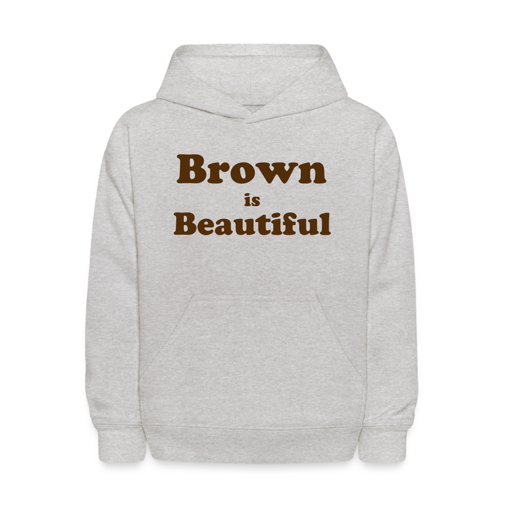 Brown is Beautiful Kids' Hoodie - heather gray