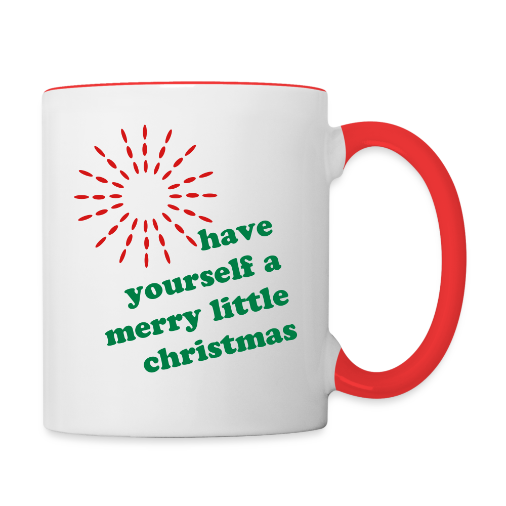 Have Yourself A Merry Little Cocktail Contrast Coffee Mug - white/red