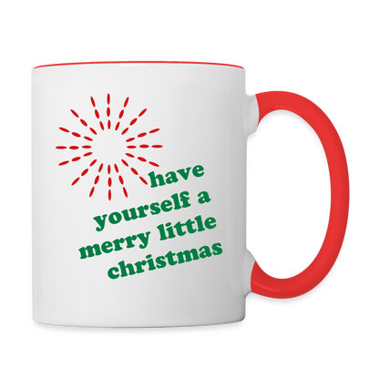 Have Yourself A Merry Little Cocktail Contrast Coffee Mug - white/red