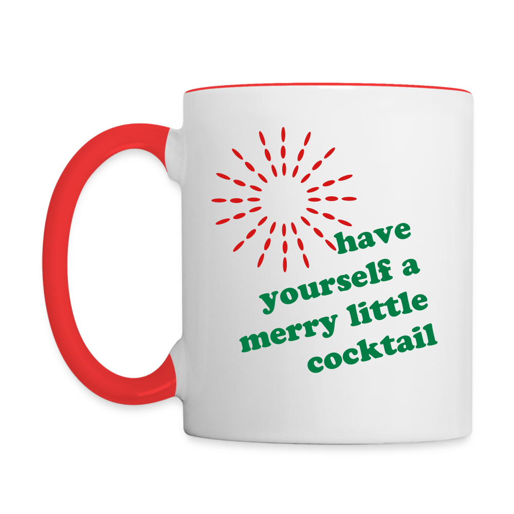 Have Yourself A Merry Little Cocktail Contrast Coffee Mug - white/red