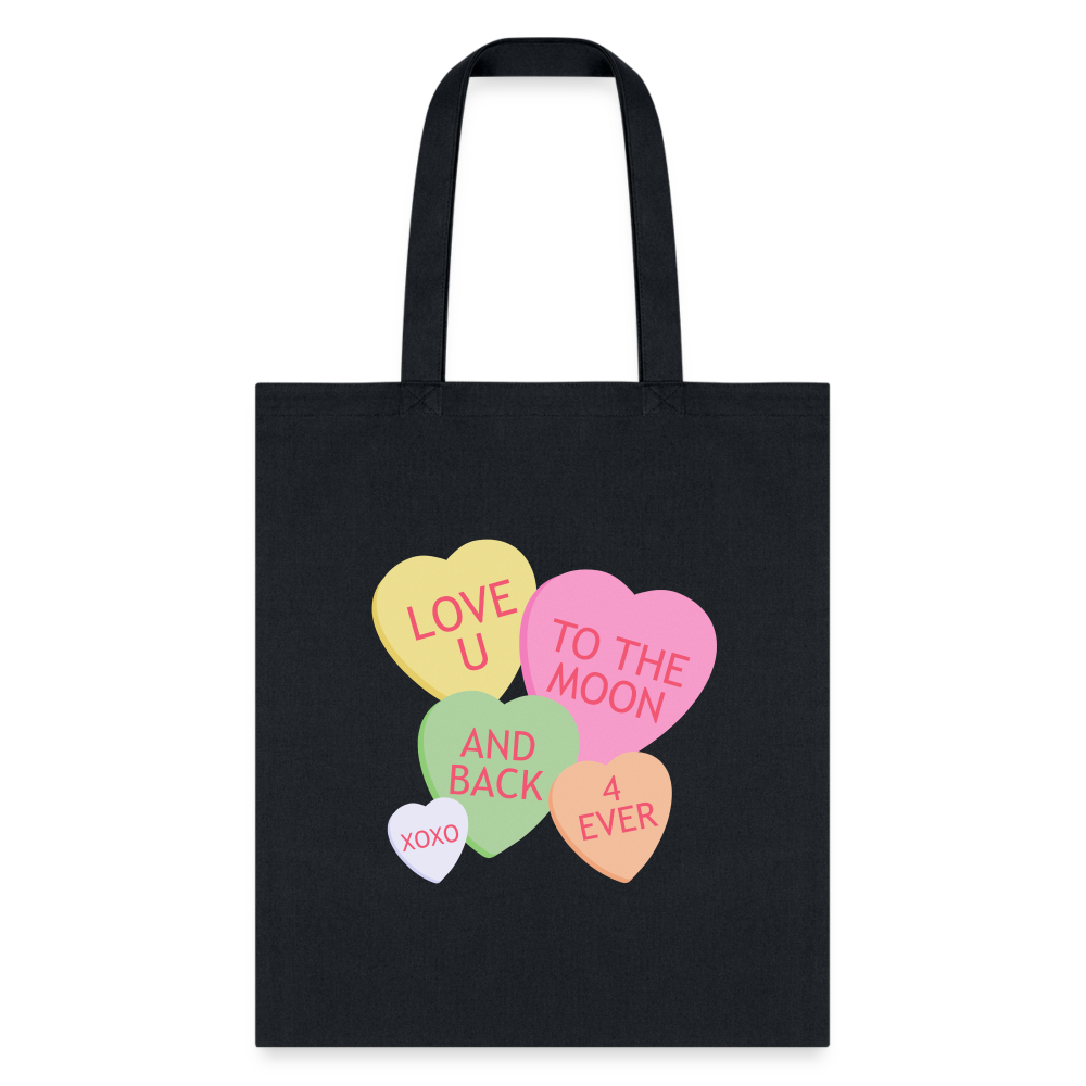 Love to The Moon and Back Tote Bag - black
