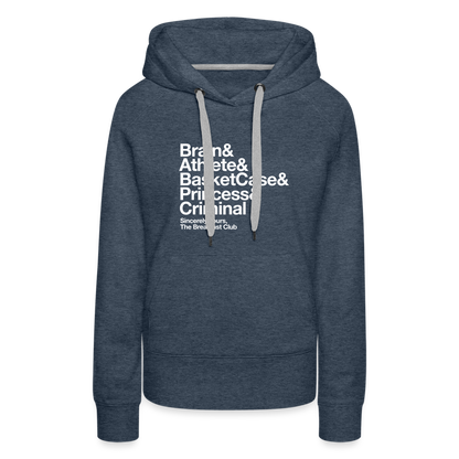 The Breakfast Club Women’s Premium Hoodie - heather denim