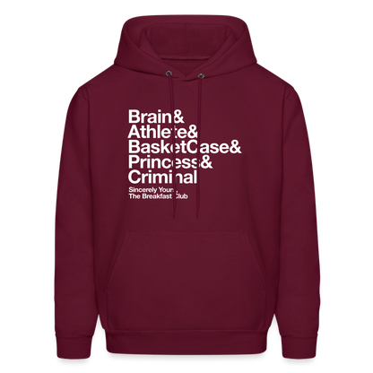 The Breakfast Club Men's Hoodie - burgundy