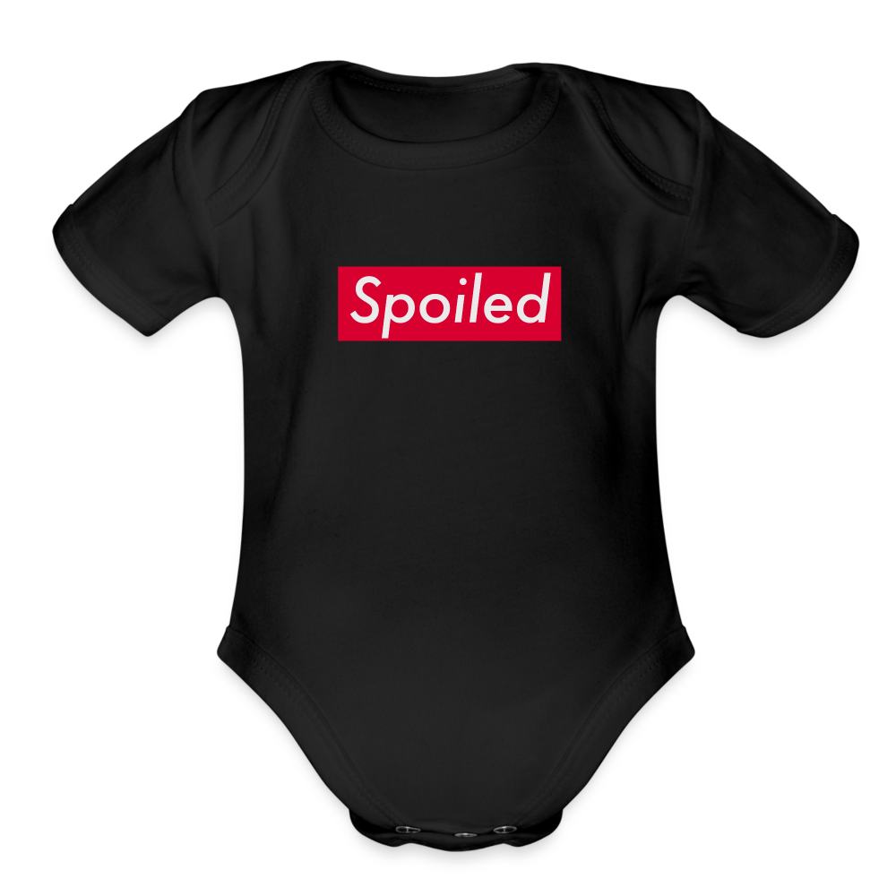 Spoiled Organic Short Sleeve Baby Bodysuit - black