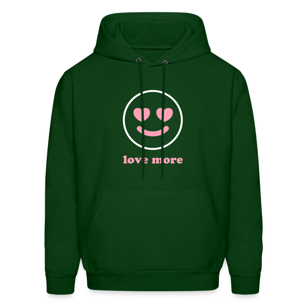 Love More Men's Hoodie - forest green