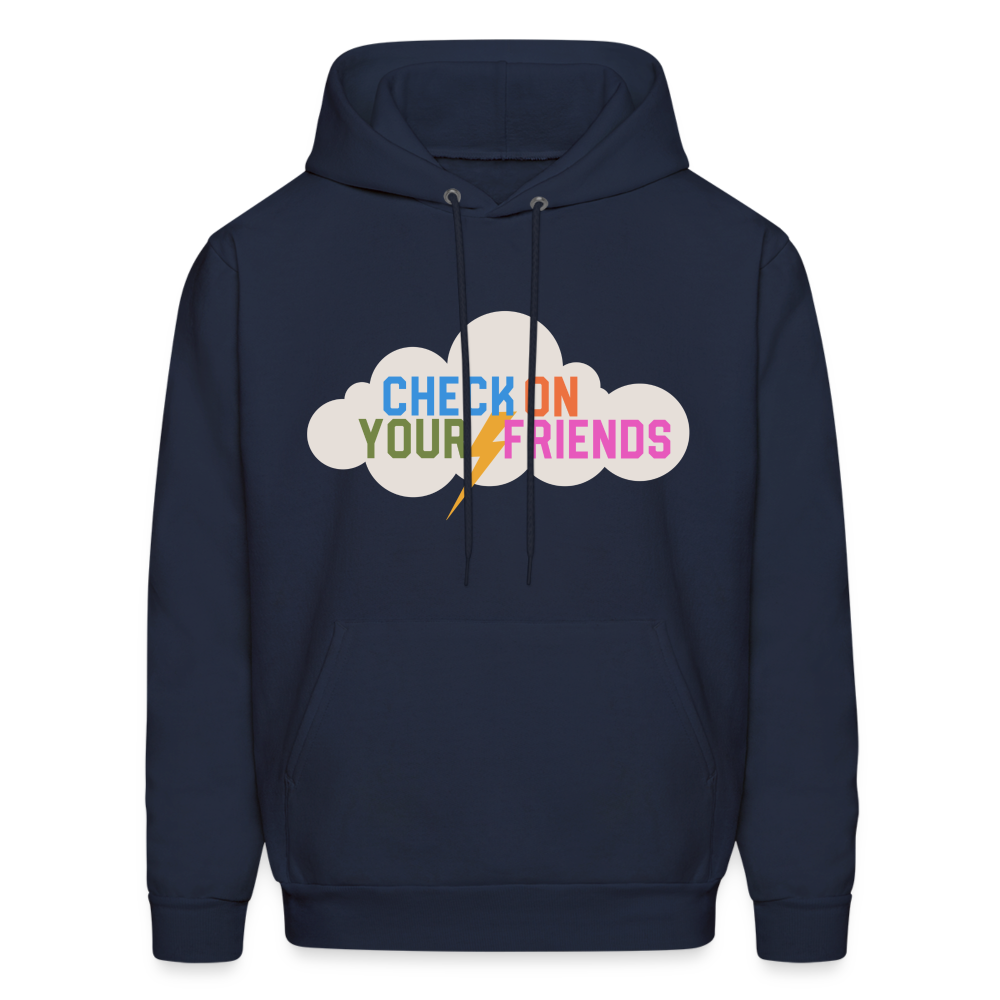 Check on Your Friends Men's Hoodie - navy