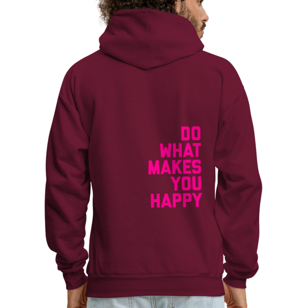 Do What Makes You Happy Men's Hoodie - burgundy