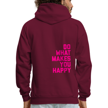 Do What Makes You Happy Men's Hoodie - burgundy