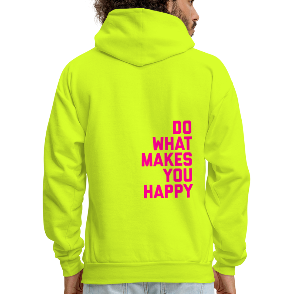 Do What Makes You Happy Men's Hoodie - safety green