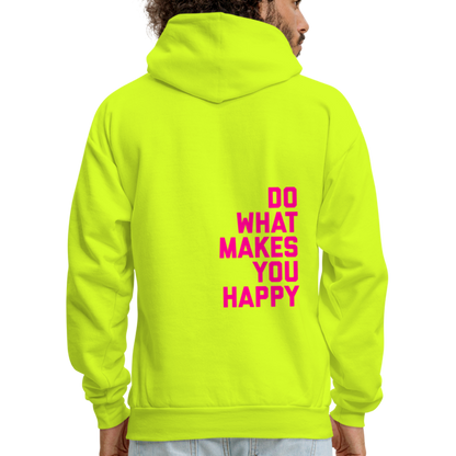 Do What Makes You Happy Men's Hoodie - safety green