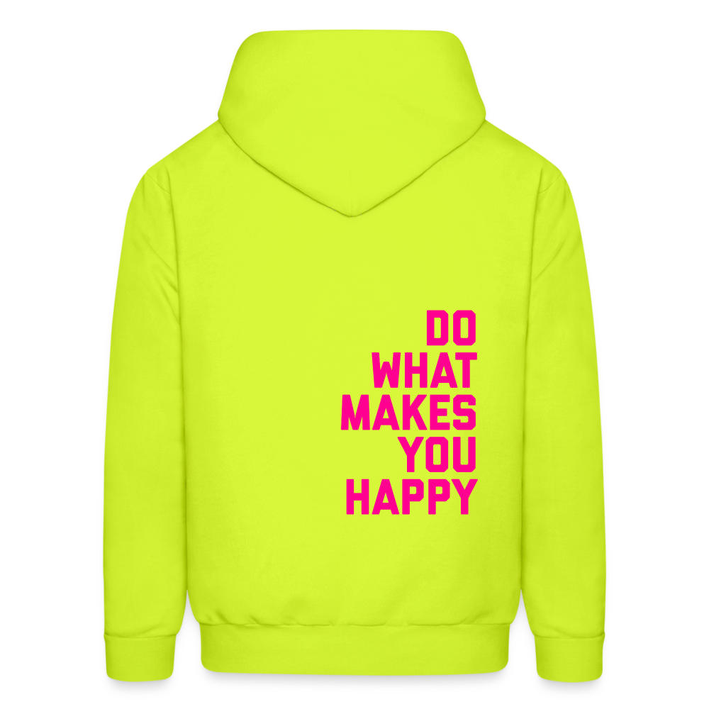 Do What Makes You Happy Men's Hoodie - safety green