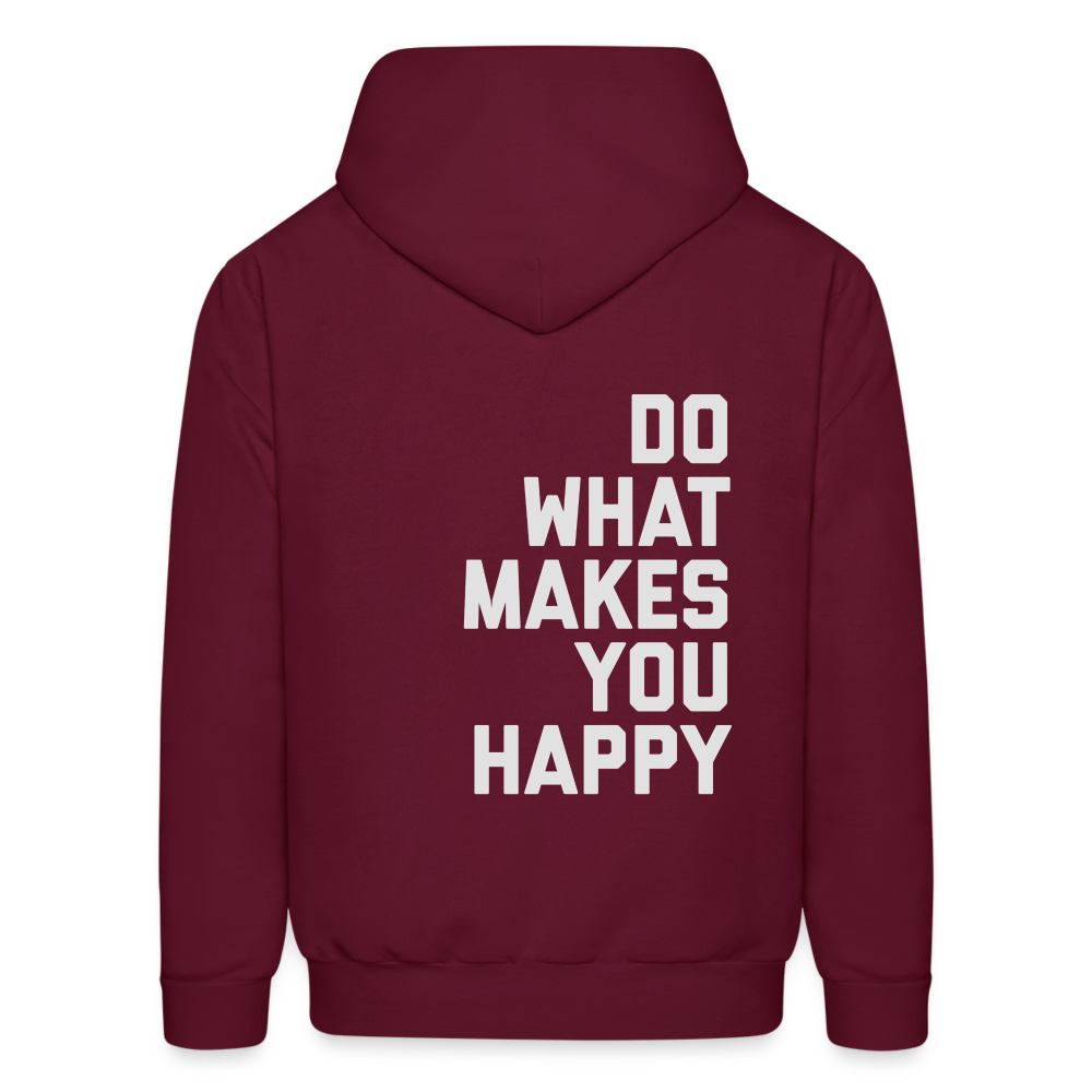 Do What Makes You Happy Men's Hoodie - burgundy