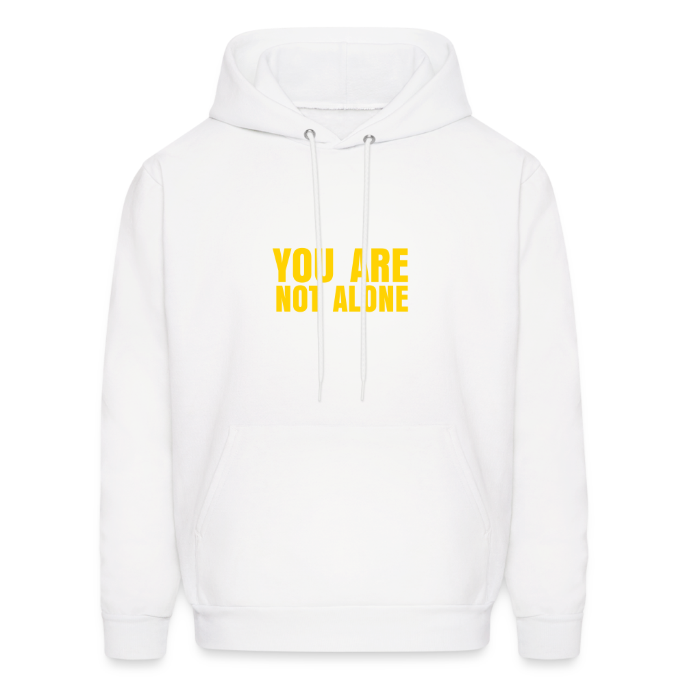 You Are Not Alone Men's Hoodie - white