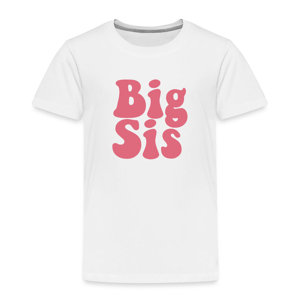 Big Sis Toddler Premium T-Shirt - white