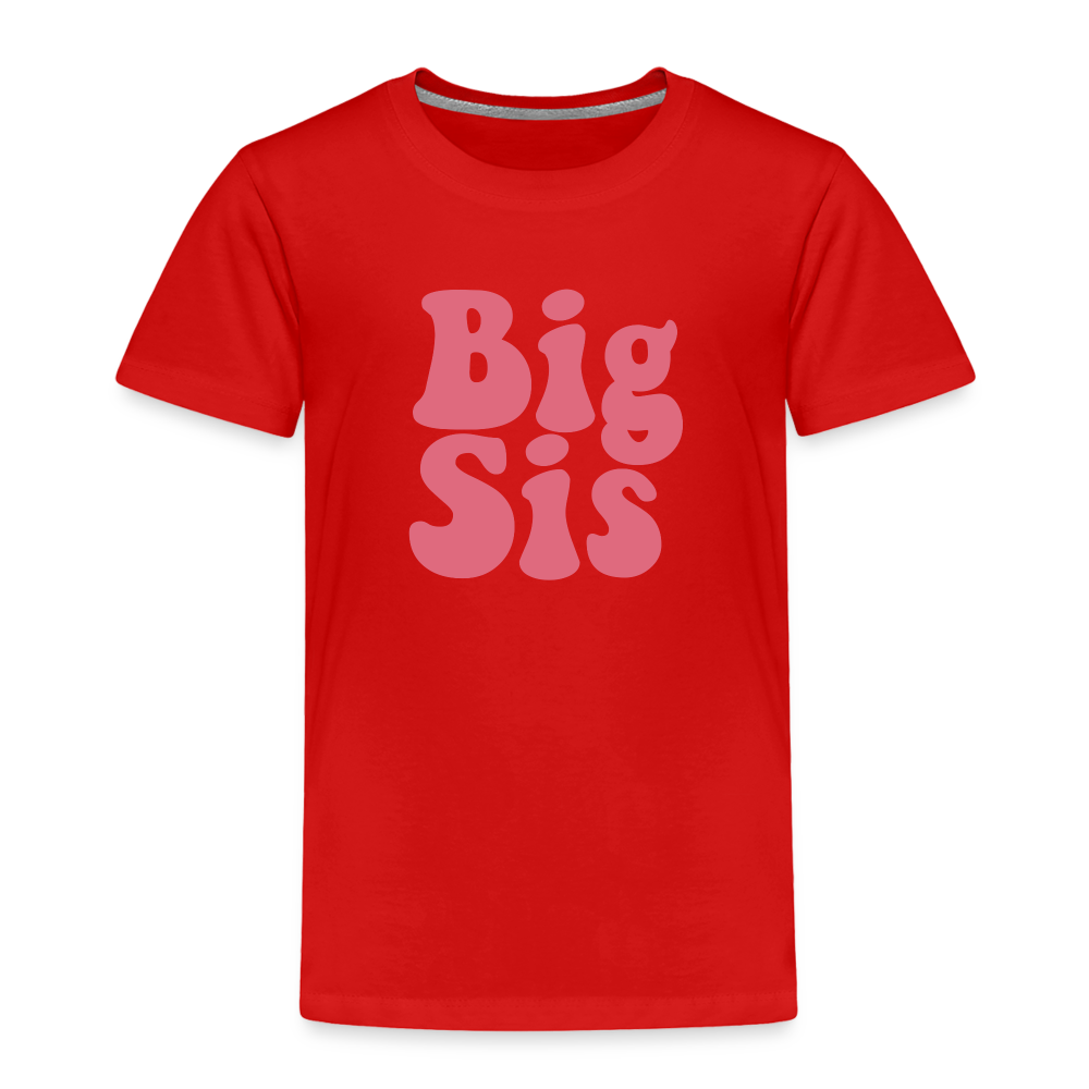 Big Sis Toddler Premium T-Shirt - red