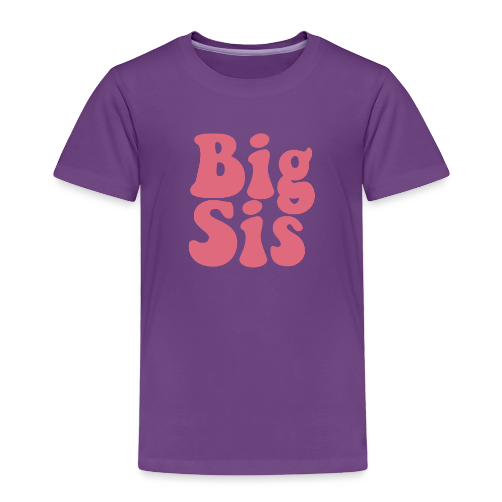 Big Sis Toddler Premium T-Shirt - purple