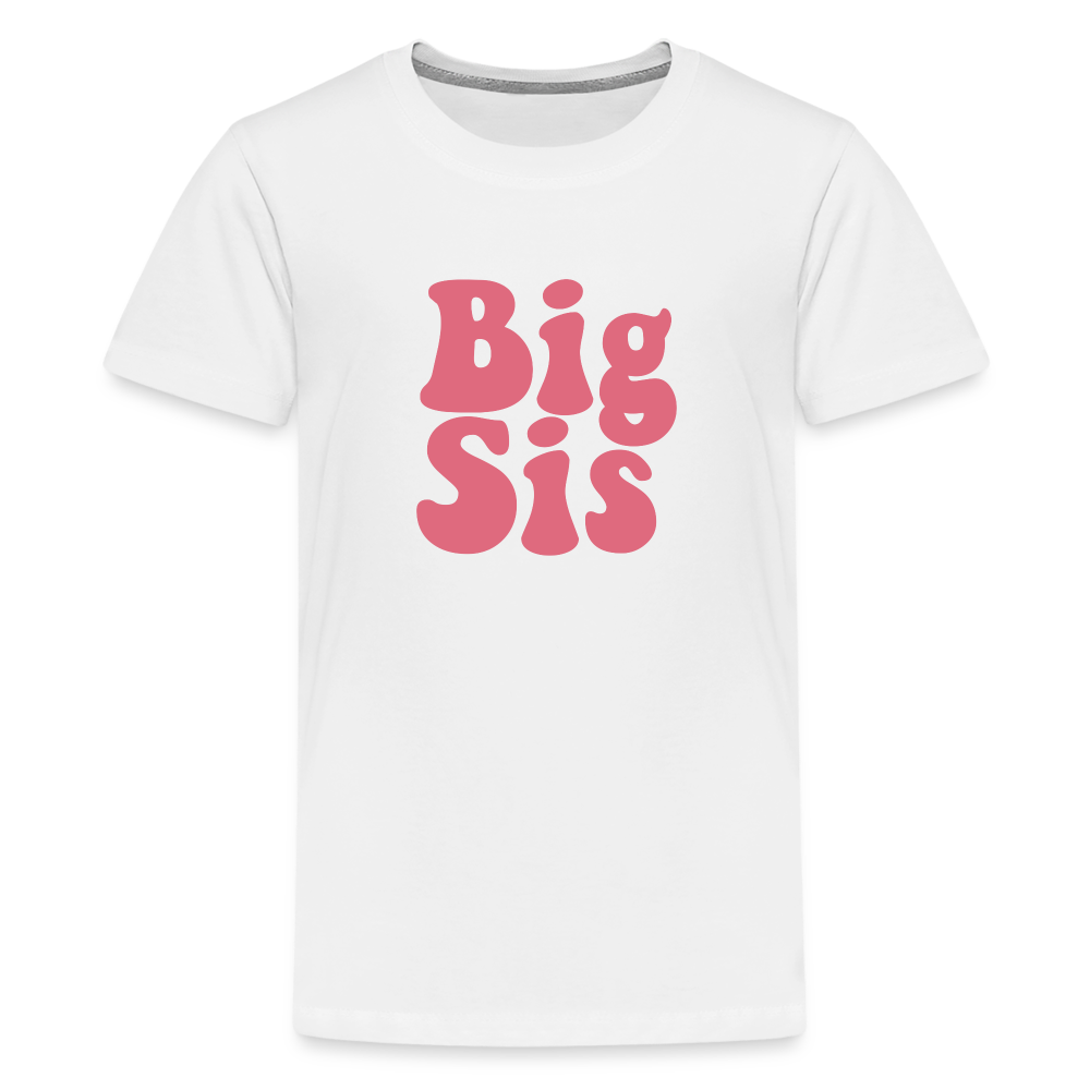 Big Sis Kids' Premium T-Shirt - white