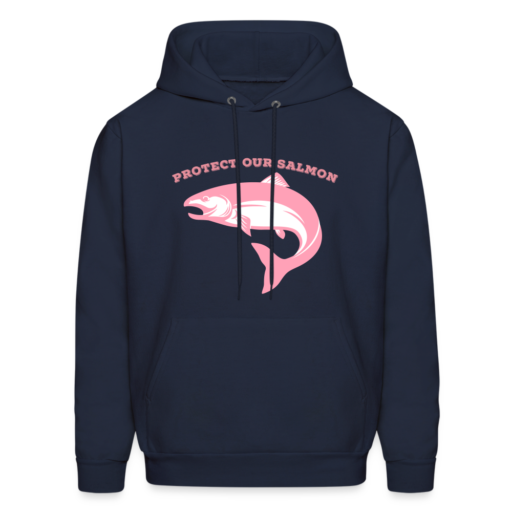 Protect Our Salmon Men's Hoodie - navy