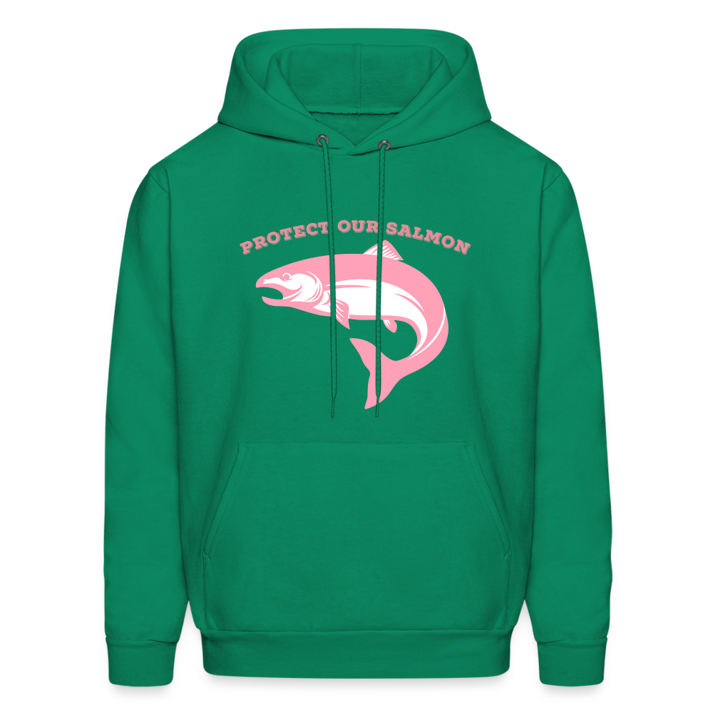 Protect Our Salmon Men's Hoodie - kelly green