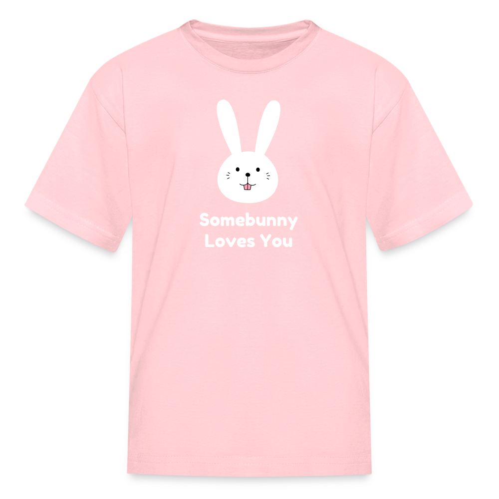 Somebunny Loves You Kids' T-Shirt - pink