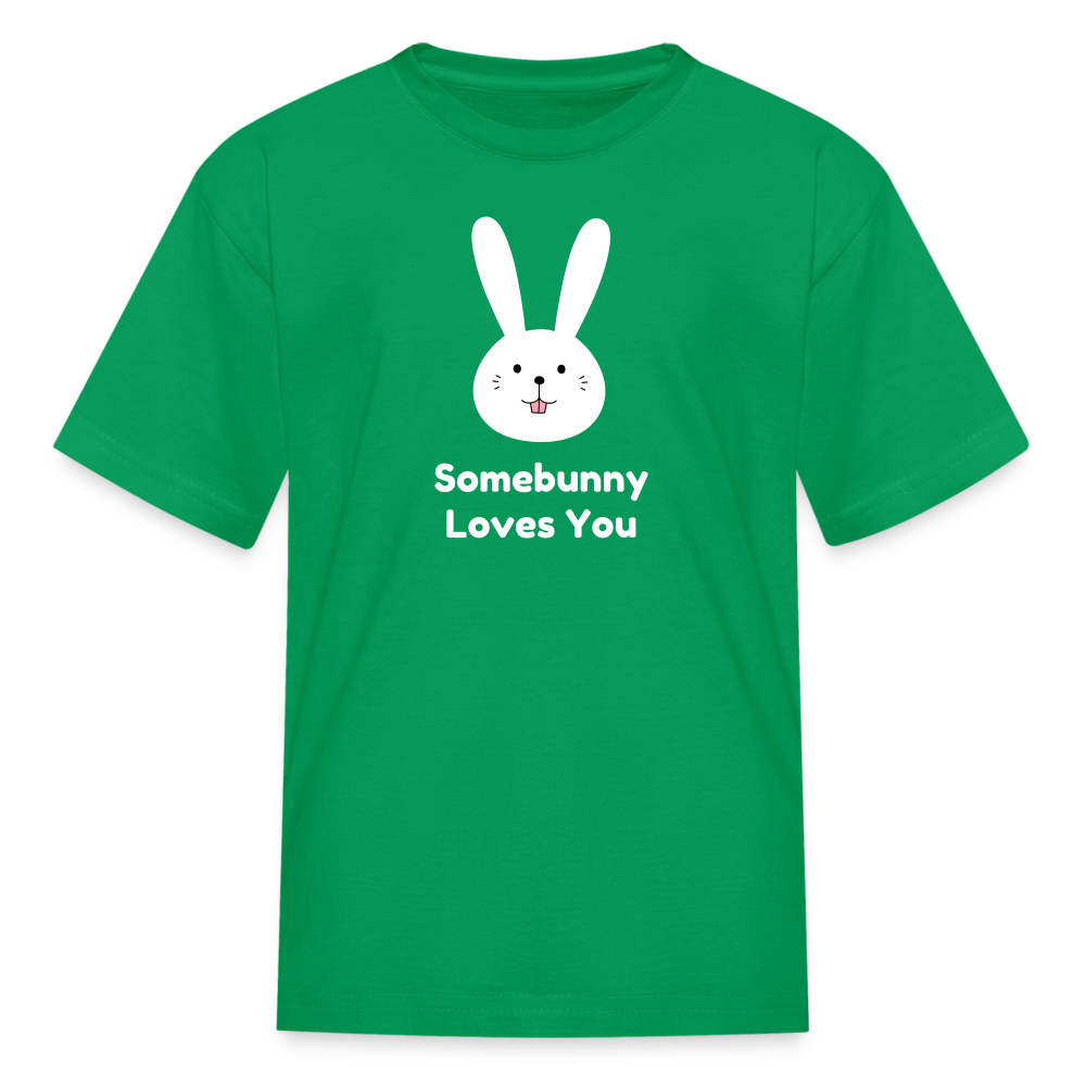 Somebunny Loves You Kids' T-Shirt - kelly green