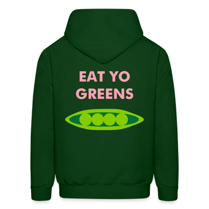 Eat Yo Greens Men's Hoodie - forest green