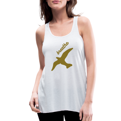 Breathe Women's Flowy Tank Top by Bella - white