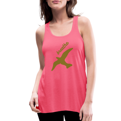 Breathe Women's Flowy Tank Top by Bella - neon pink