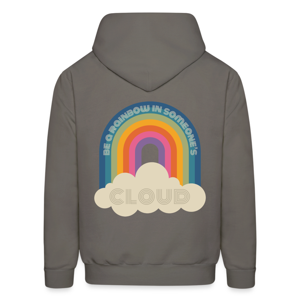 Be a Rainbow in Someone Else's Cloud Men's Hoodie - asphalt gray