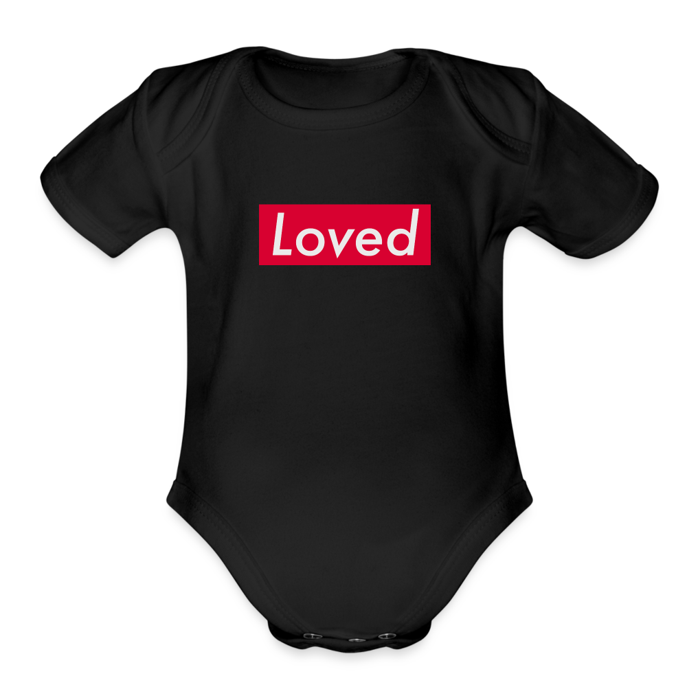 Loved Organic Short Sleeve Baby Bodysuit - black